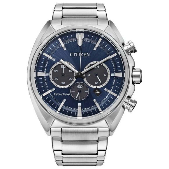Citizen Men's Sport Chronograph Date Eco-Drive Silver Watch 44 MM CA4288-86L - Picture 1 of 6